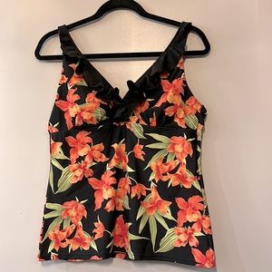 Floral tankini bathing suit top